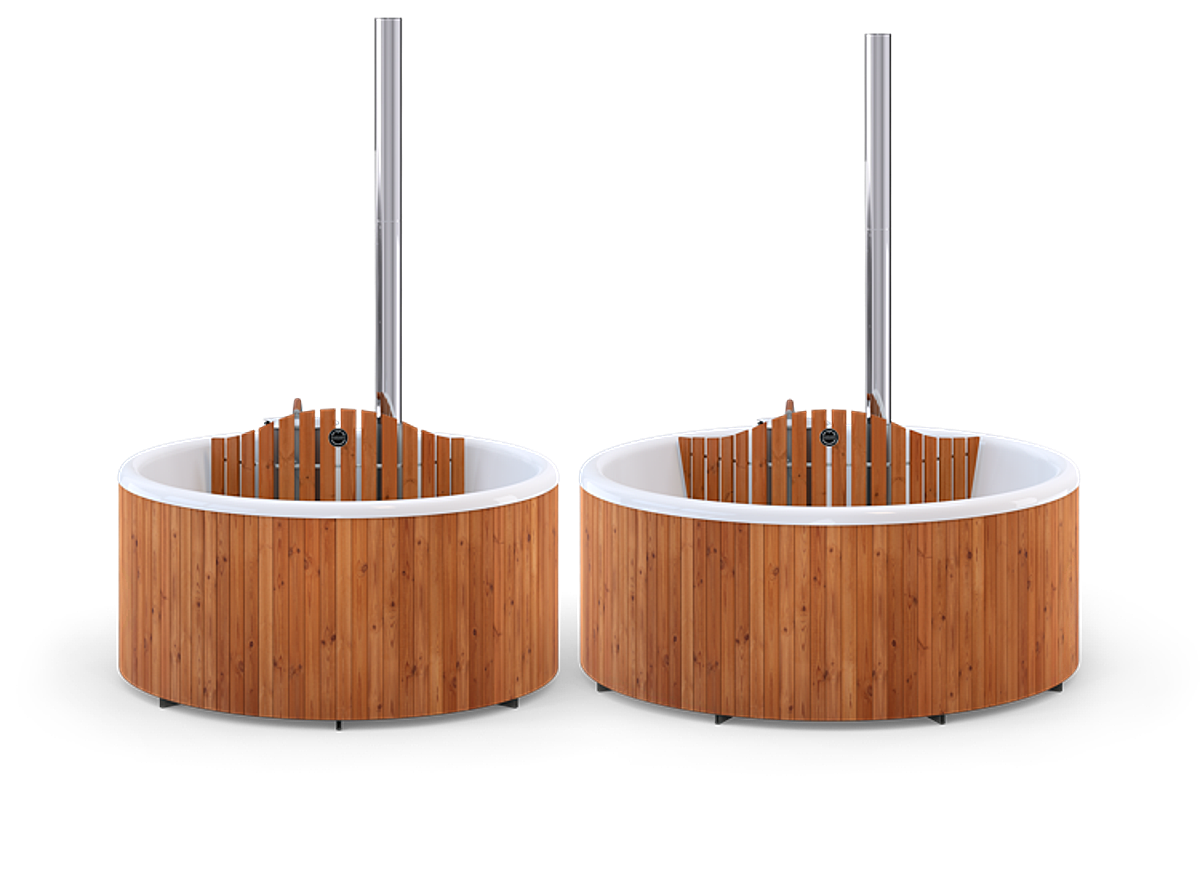Comparison of the Skargards Panel 190 and 220, standing next to each other, seen from the front.