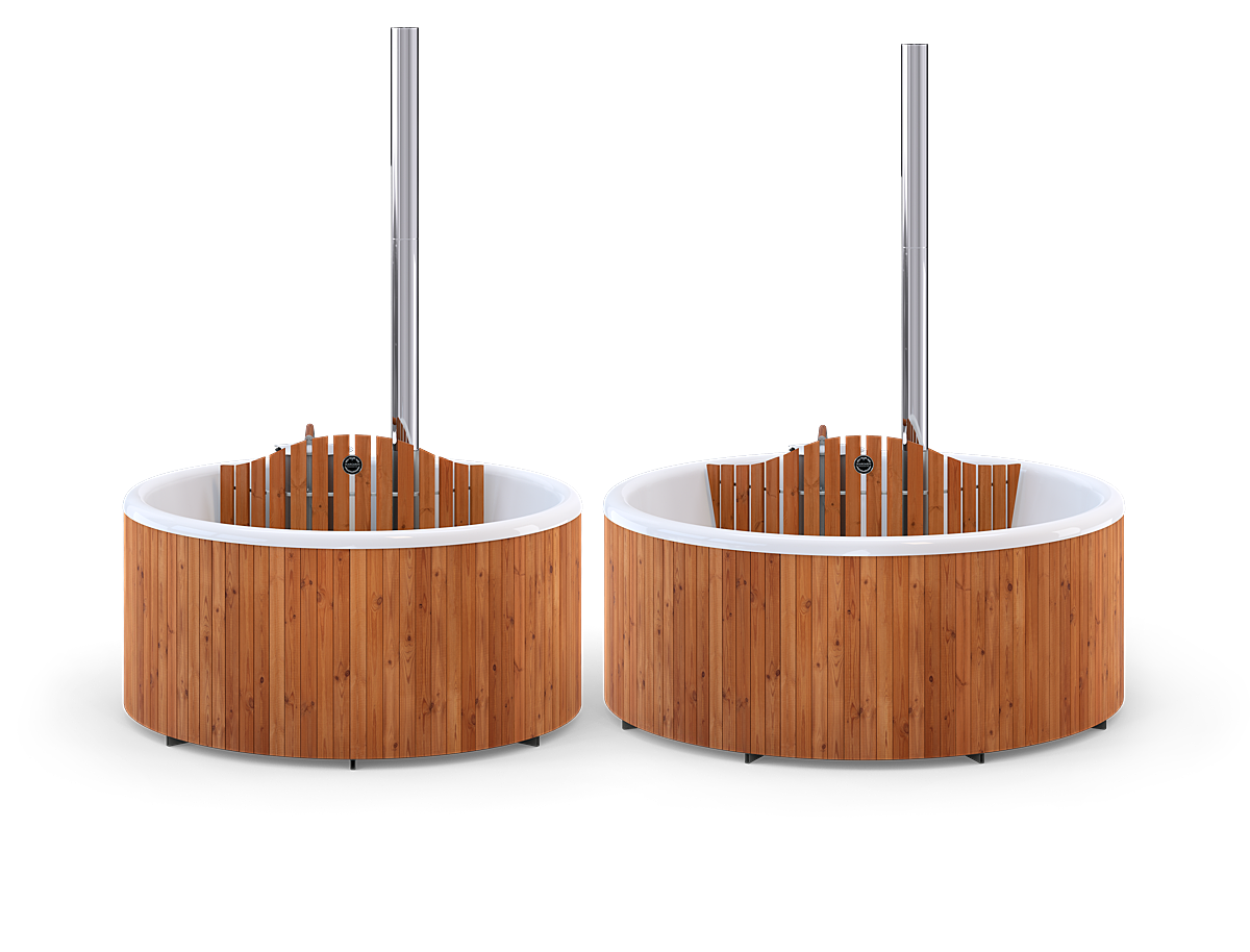 Comparison of the Skargards Panel 190 and 220, standing next to each other, seen from the front.