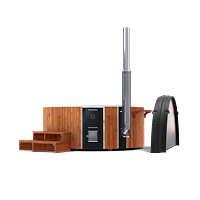 Skargards Hot Tubs Regal model with dual-burner, front view.