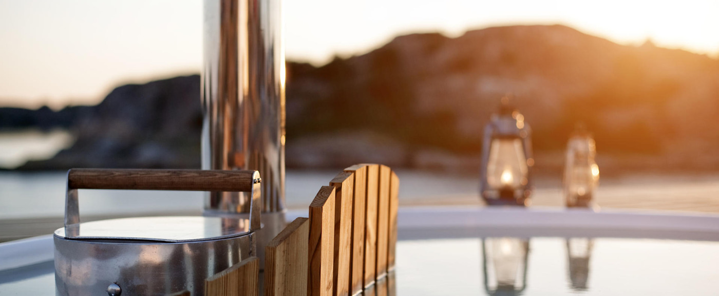 Log burner hot tub from Skargards DIY hot tub for your terrace