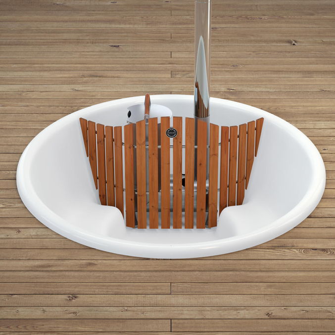 Log burner hot tub from Skargards DIY hot tub for your terrace