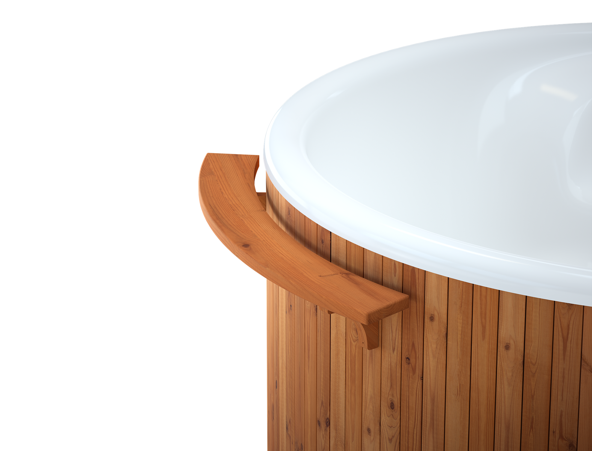 A side table for Skargards Hot Tubs, transparent design.